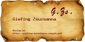 Giefing Zsuzsanna névjegykártya